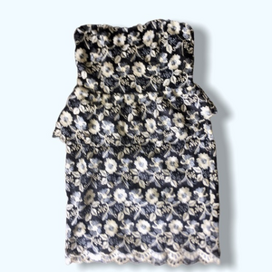 5/48‎ Lace Black Metallic Dress NWT